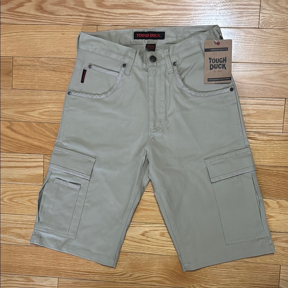 Tough Duck | Mens Khaki Contractor Work Shorts - Size 28